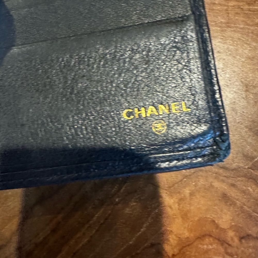 CHANEL Bicolore Quilted Lambskin Long Bifold Wallet Black repurpose converted - Picture 6 of 17